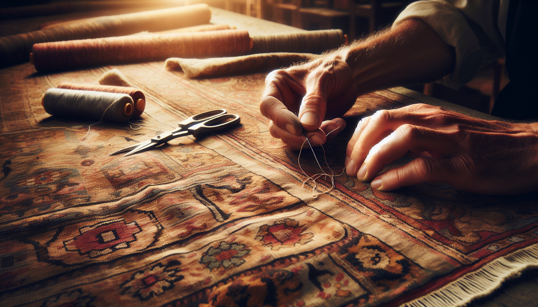 Reparation de tapis - Service de restauration de tapis artisanale par J'aime mon tapis