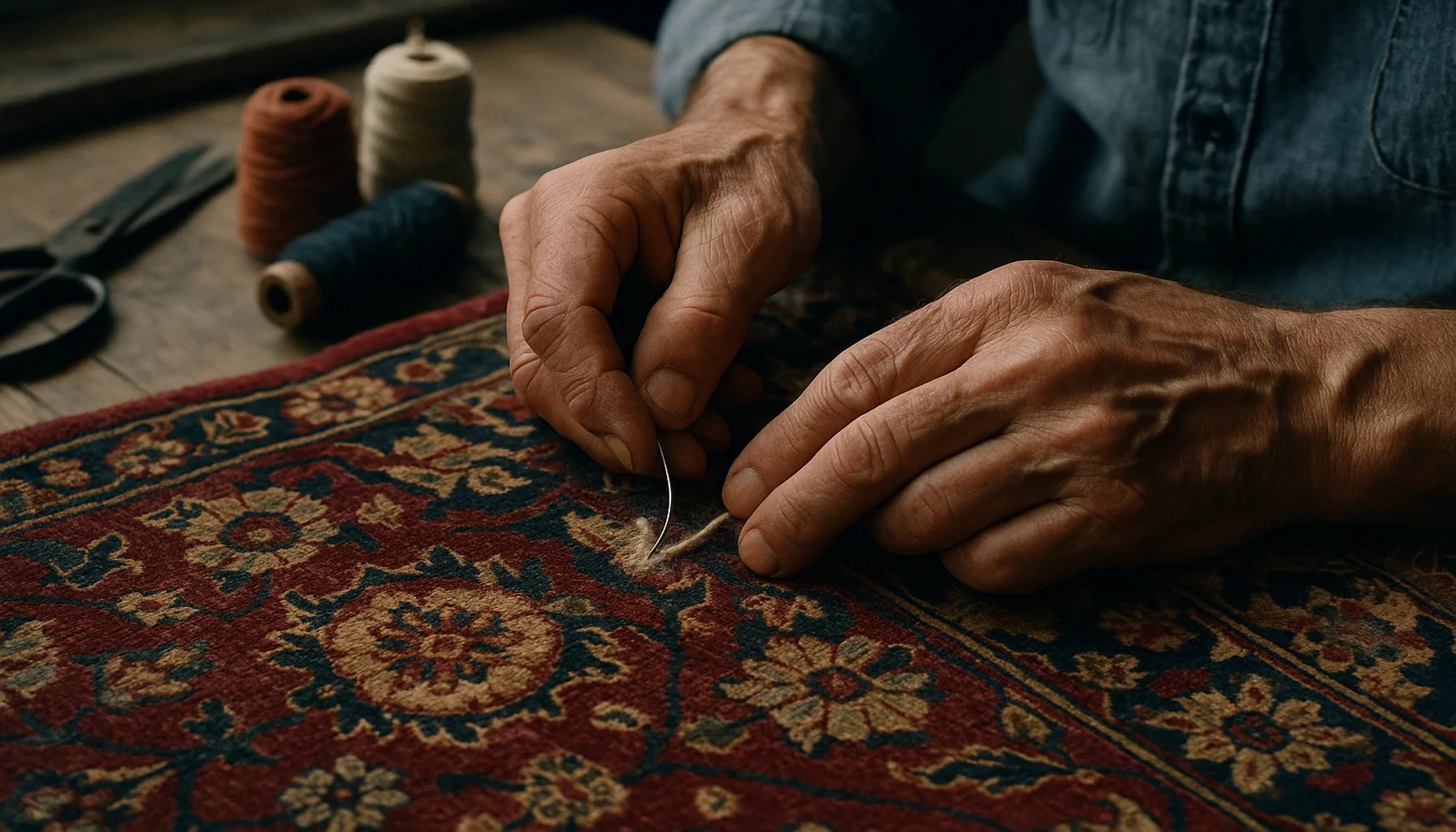 Lavage de tapis à l'eau artisanal - séchage suspendu, finitions main par J'aime mon tapis